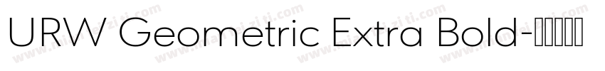 URW Geometric Extra Bold字体转换